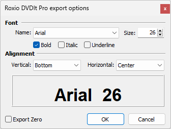 &nbsp;Roxio DVDIt Pro Export Configuration