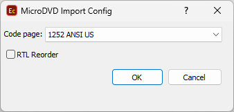 &nbsp;MicroDVD .SUB Import