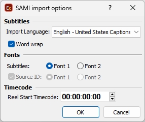 &nbsp;SAMI Import Configuration