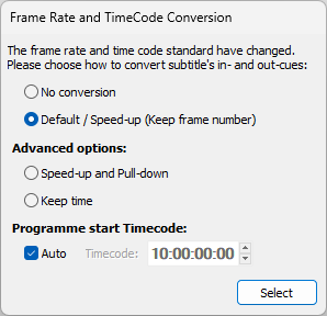 Timecode Convertion Timecode Convertion