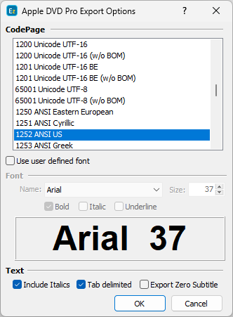 Apple DVD Studio Pro, Spruce STL Export Configuration Apple DVD Studio Pro, Spruce STL Export Configuration
