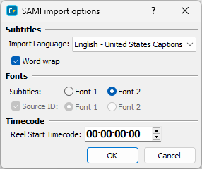 &nbsp;SAMI Import Configuration