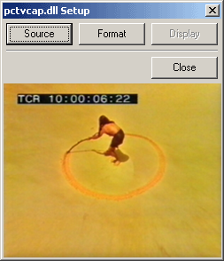 &nbsp;Video for Windows Capture Setup