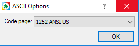 &nbsp;ASCII Text File Configuration dialog
